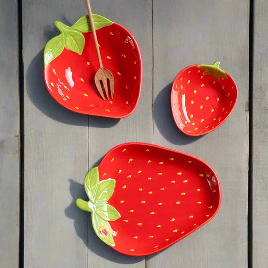 Strawberry Plates and Bowls